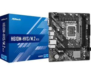 Pagrindinė plokštė ASROCK Intel H610 LGA1700 MicroATX Atmintis DDR4 Atminties lizdai 2 1xPCI-Expres…