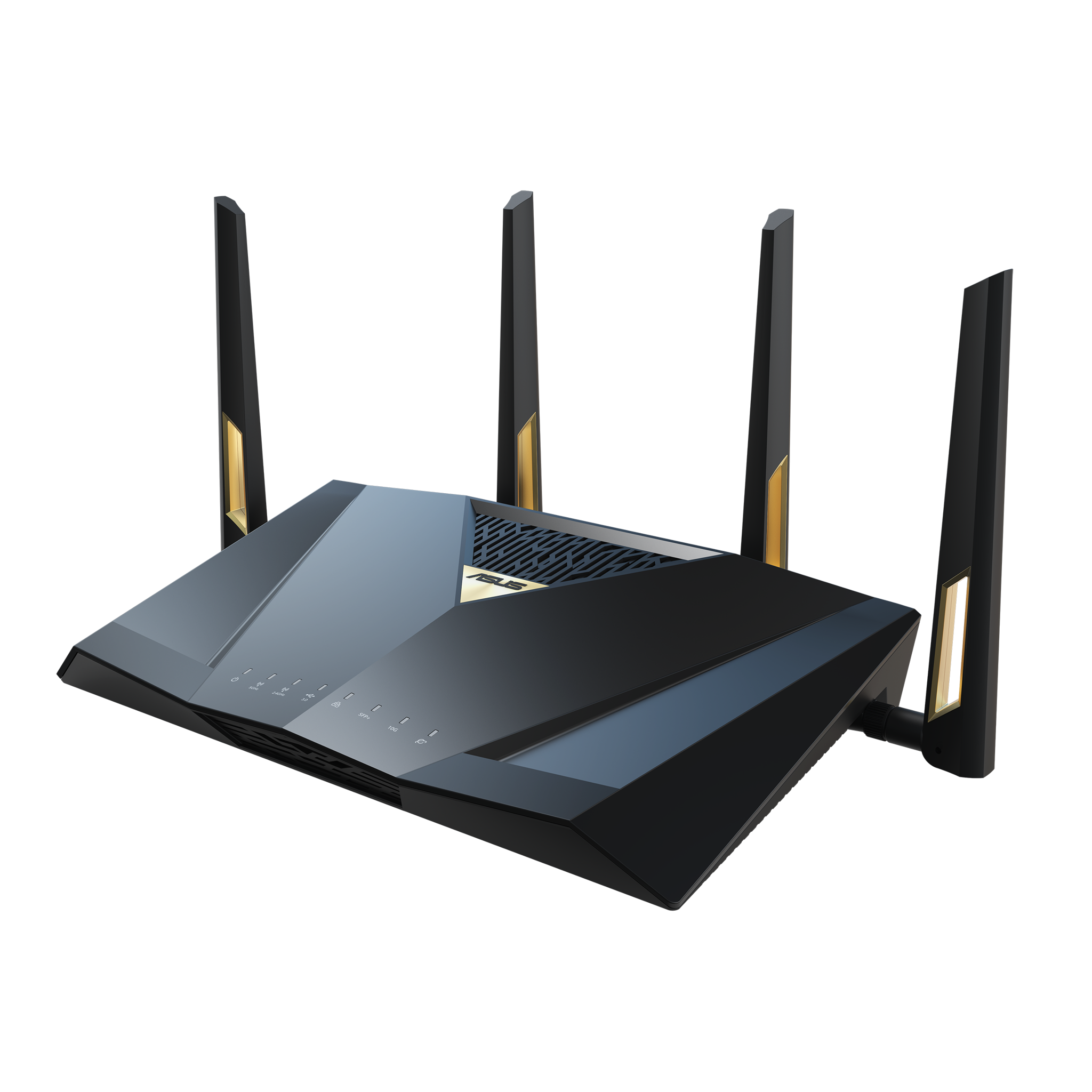ASUS RT-BE88U, Wi-Fi 7 (802.11be), Dual-band (2.4 GHz / 5 GHz), Ethernet LAN, Black, Grey, Tabletop router
