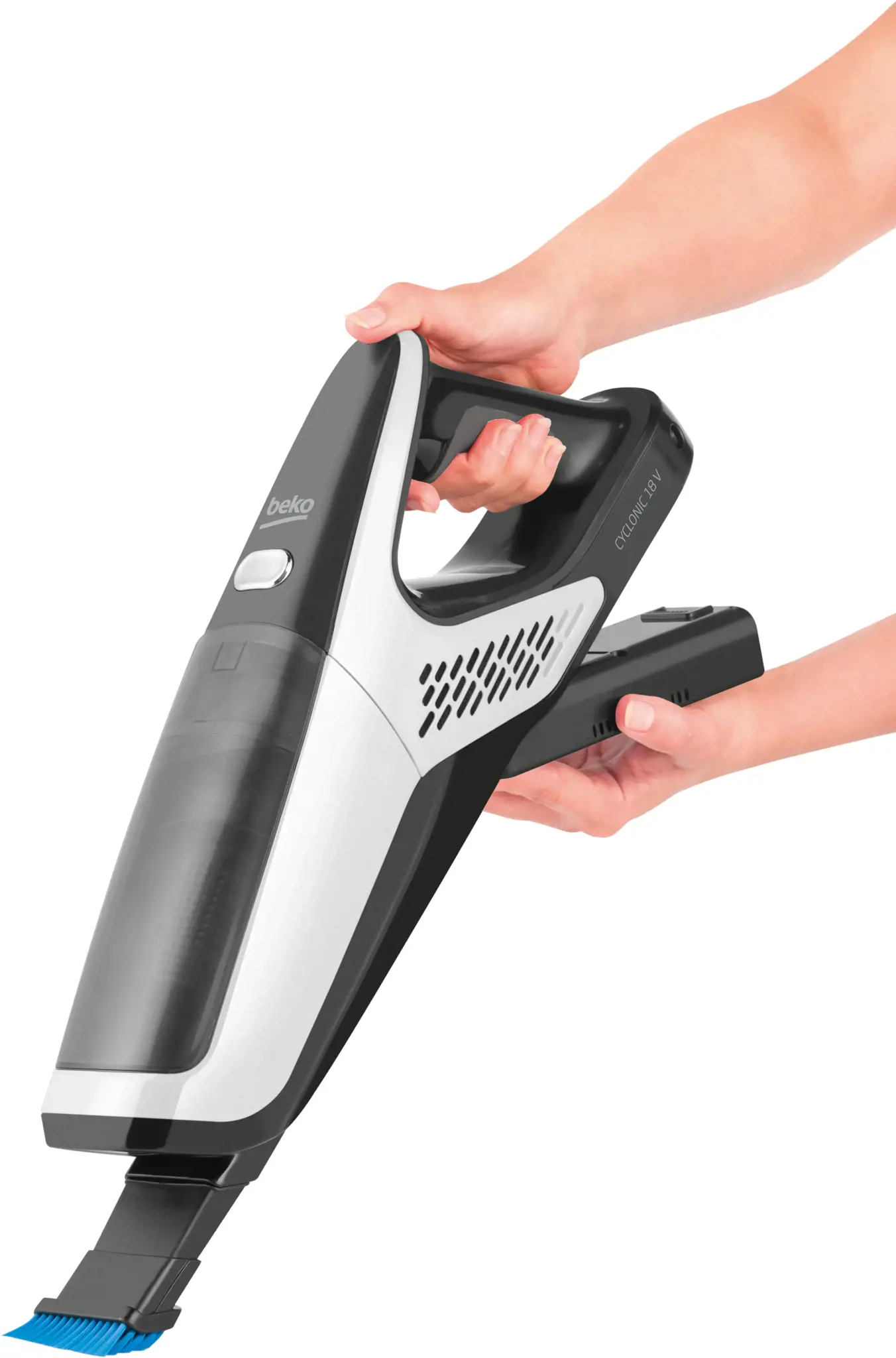 Beko VRT61818VW Cordless 2-in-1 Vacuum Cleaner, Dry, HEPA, MIF, Cyclonic, Carpet, Hard floor, Tile, Vinyl, 80 dB, HEPA 10