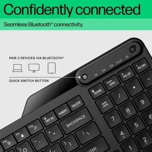 HP 460 Multi-Device Bluetooth Keyboard, Wireless, Bluetooth
