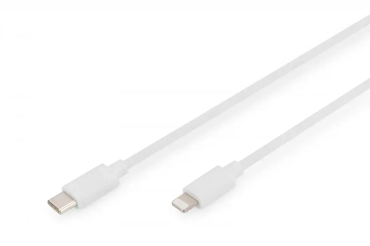 "Digitus" "Lightning" ir USB-C duomenų perdavimo/įkrovimo kabelis DB-600109-020-W USB-C į "Lightning", USB C, "Apple Lightning" 8 kontaktų, 2 m