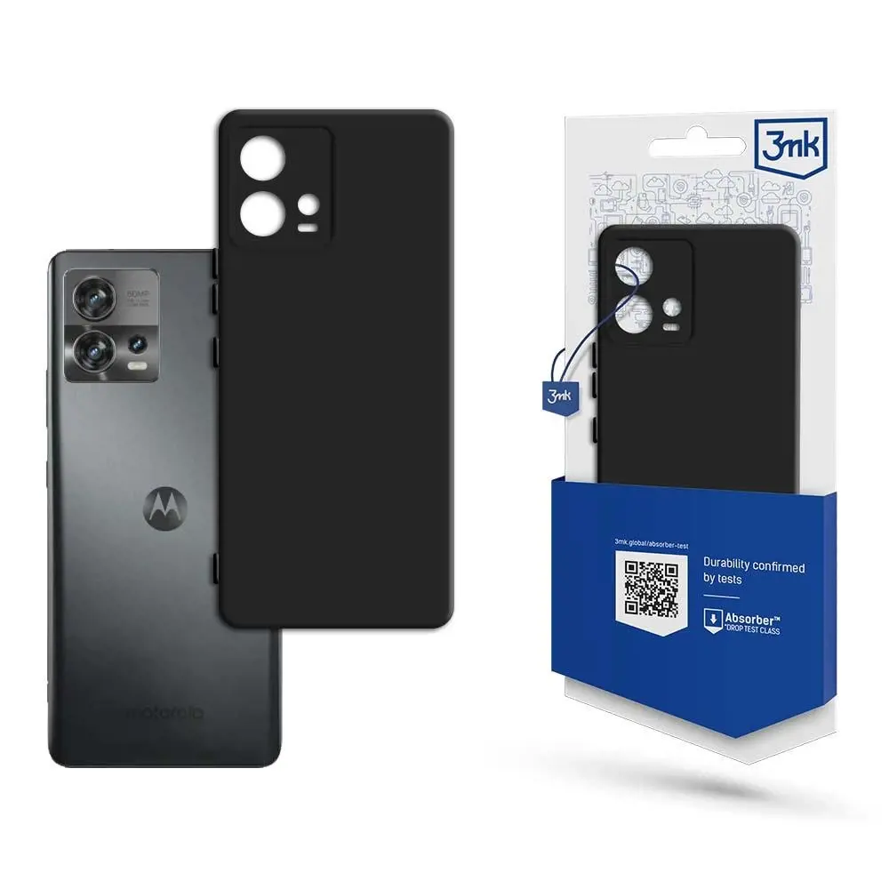 "Motorola Moto Edge 30 Fusion" - 3mk matinis dėklas, juodos spalvos