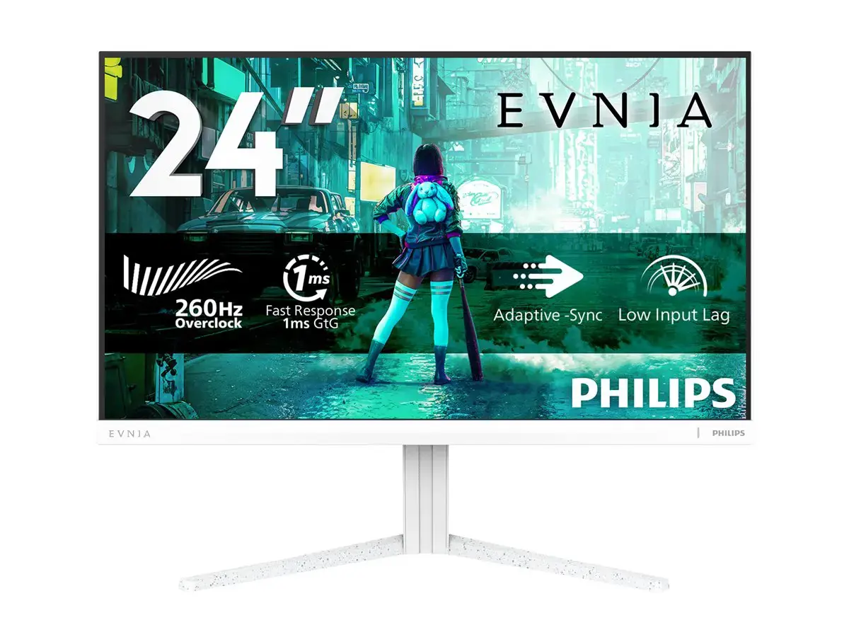 Philips Evnia 24M2N3201P/00 | 24 " | Fast IPS | FHD | 16:9 | 260 Hz | 1 ms | 1920 x 1080 pixels | 300 cd/m² | HDMI ports quantity 1 | White
