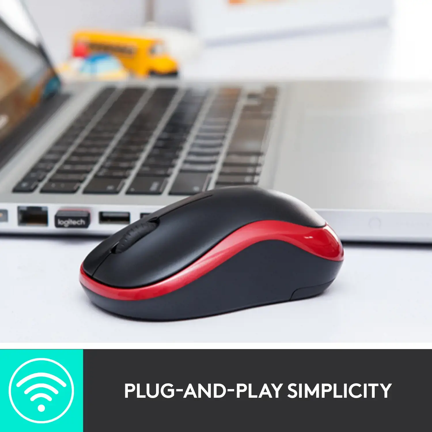 LOGITECH M185 belaidė pelė - mėlyna - EER2