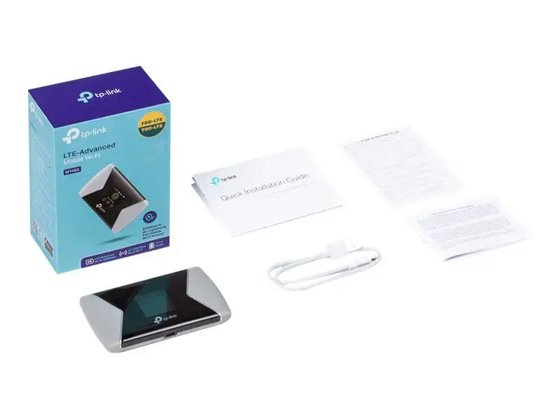 TP-Link 300Mbps LTE-Advanced Mobile Wi-Fi M7450, Mobiliojo belaidžio tinklo įranga, Juoda, pilka, nešiojamasis, TFT, 3,66 cm (1,44"), 802.11a, 802.11b, 802.11g, Wi-Fi 4 (802.11n)