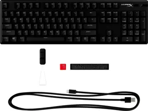 "HyperX Alloy Origins PBT HX Blue" - mechaninė žaidimų klaviatūra, pilno dydžio (100 %), USB, mechaninė, QWERTY, RGB LED, juoda
