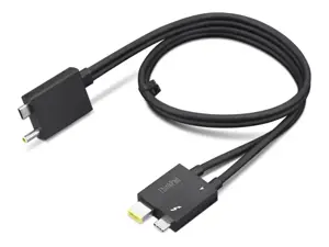 Lenovo 4X91K16970, vyriškas, vyriškas, 0,7 m, juodas, 40 Gbit/s, RoHS REACH UL62368