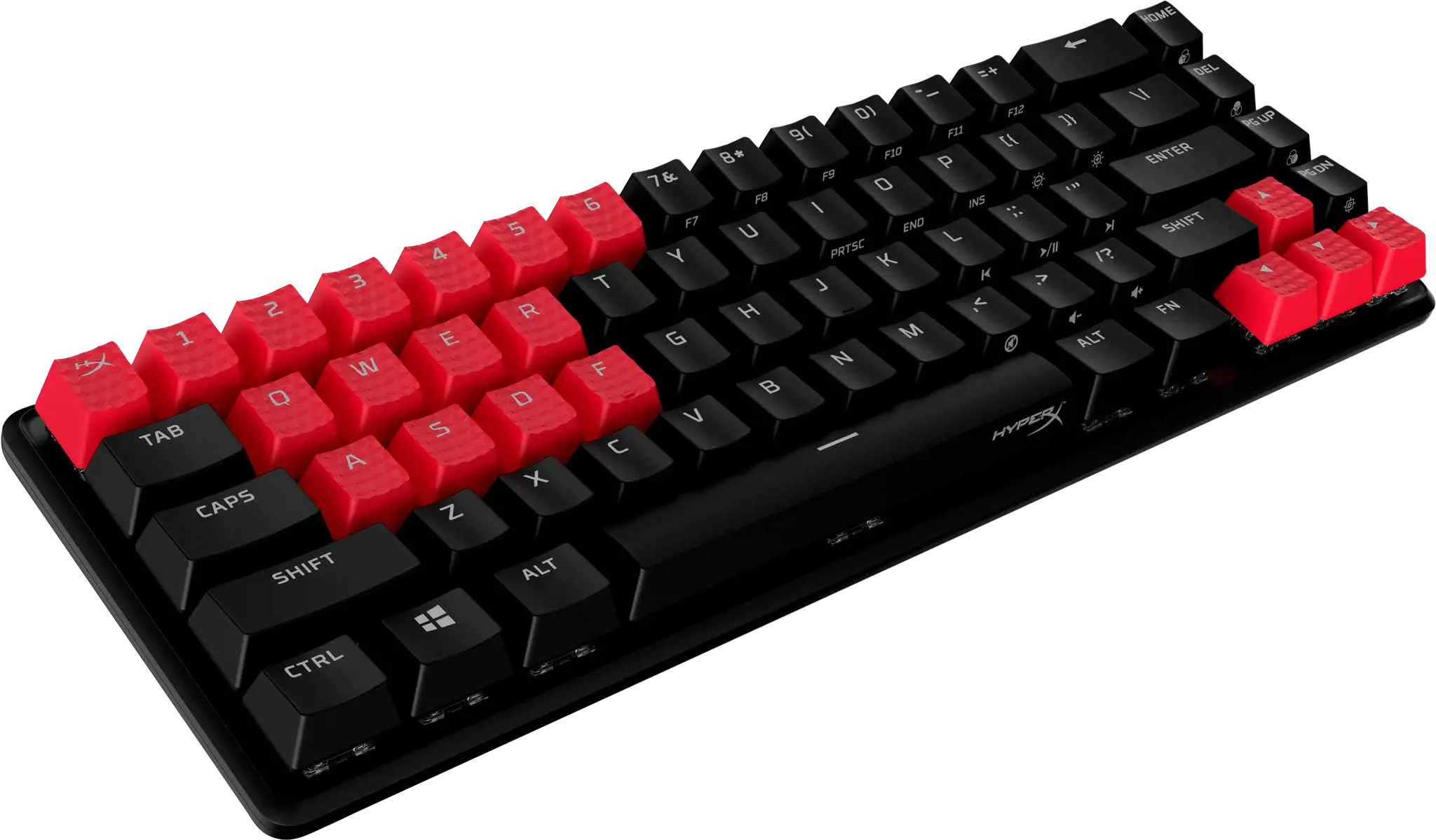 "HyperX" guminiai klavišų dangteliai, klaviatūros dangtelis, termoplastinis elastomeras (TPE), 1,4 mm, raudonos spalvos