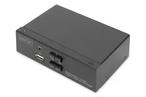 DIGITUS KVM perjungiklis 2x1 HDMI 2 prievadai su vienu ekranu 4K/30Hz FreeSync
