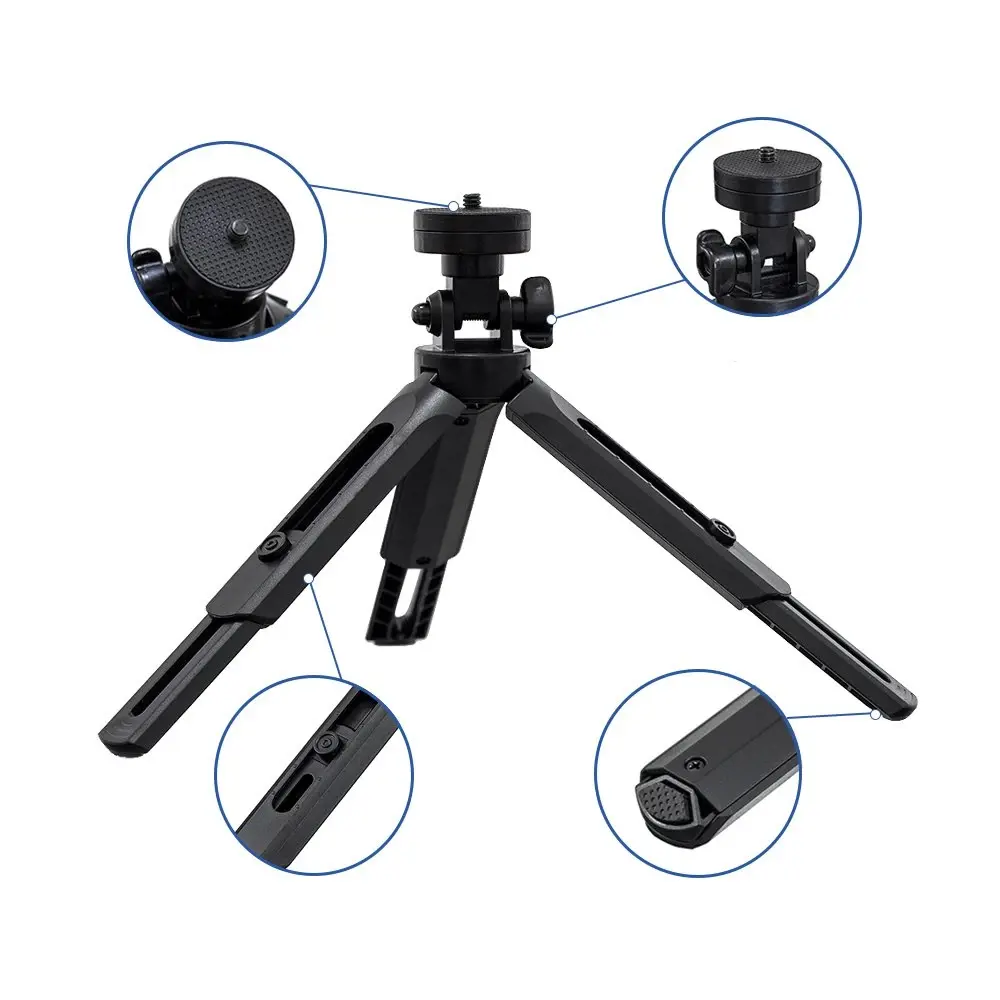Mini Tripod with phone holder mount selfie stick camera GoPro holder black