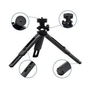Mini Tripod with phone holder mount selfie stick camera GoPro holder black