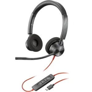 POLY Blackwire 3320 Stereo USB-C Headset +USB-C/A Adapter, Wired, Office/Call center, 131 g, Headse…