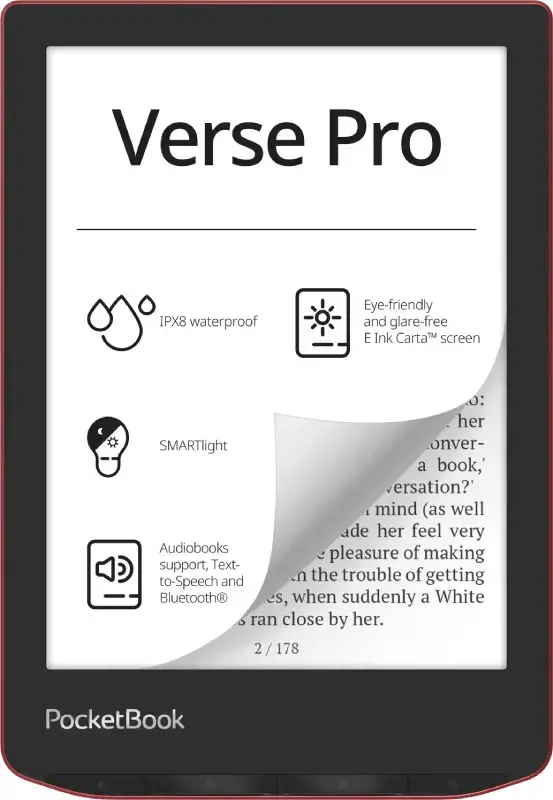 "PocketBook Verse Pro" (634) skaitytuvas raudonas