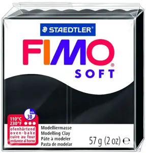 Modelinas FIMO SOFT, 57 g, juoda sp.