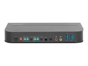 DIGITUS KVM perjungiklis 2x1 DP DP/HDMI OutUSB 4Kx2K60Hz