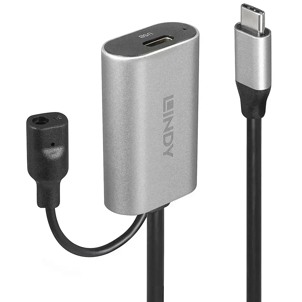 "Lindy" USB 3.1 aktyvusis ilgintuvas C/C 5 m, 5 m, USB C, USB C, USB 3.2 Gen 1 (3.1 Gen 1), 5000 Mbps, juodas