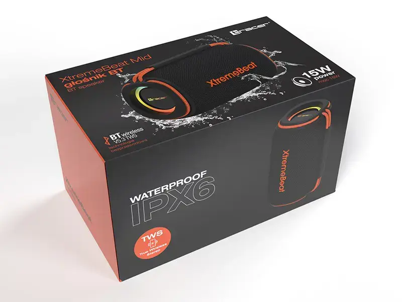 Tracer XtremeBeat TWS Portable Bluetooth Speaker Black 15 W