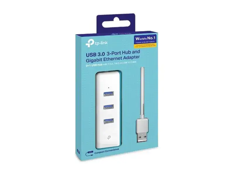 TP-Link UE330, USB 3.2 Gen 1 (3.1 Gen 1) Type-A, RJ-45, USB 3.2 Gen 1 (3.1 Gen 1) Type-A, 1000 Mbps, Balta, USB, Windows 10 Education, Windows 10 Education x64, Windows 10 Enterprise, Windows 10 Enterprise x64,...