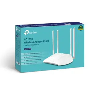 TP-Link AC1200 belaidis prieigos taškas, 867 Mbit/s, 300 Mbit/s, 867 Mbit/s, 10,100,1000 Mbit/s, IEEE 802.11a, IEEE 802.11ac, IEEE 802.11b, IEEE 802.11g, IEEE 802.11g, IEEE 802.11n, 10/100/1000Base-T(X)