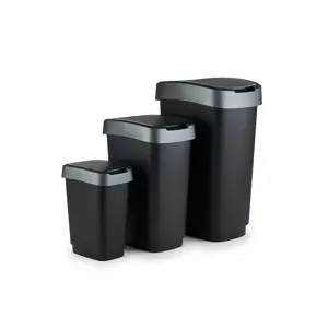 ROTHO Twist Silver - trash bin – 25l