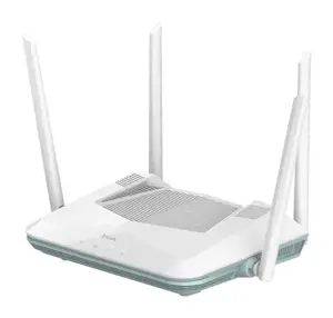 D-Link EAGLE PRO AI AX3200 išmanusis maršrutizatorius R32, "Wi-Fi 6" (802.11ax), dviejų dažnių (2,4 GHz / 5 GHz), Ethernet LAN, baltos spalvos, stalinis / biuro maršrutizatorius