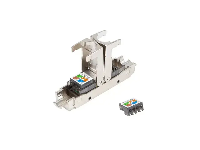 LANBERG 2x RJ-45 FTP kat. 6A kištukas 8P8C adapteris be įrankių