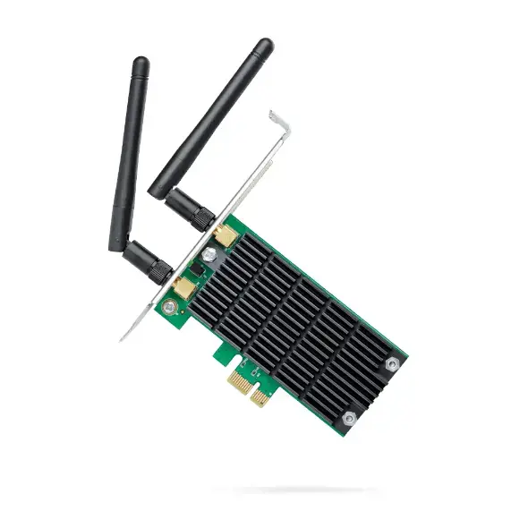 "TP-Link AC1200" belaidis dviejų juostų "PCI Express" belaidžio ryšio adapteris, vidinis, belaidis, "PCI Express", WLAN, 867 Mbps, juodas, žalias