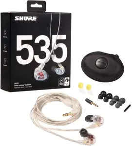 "Shure SE535" ausinės, skaidrios