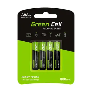 GREENCELL GR04 Žaliasis elementas 4x akumuliatorius AAA HR03 800mAh