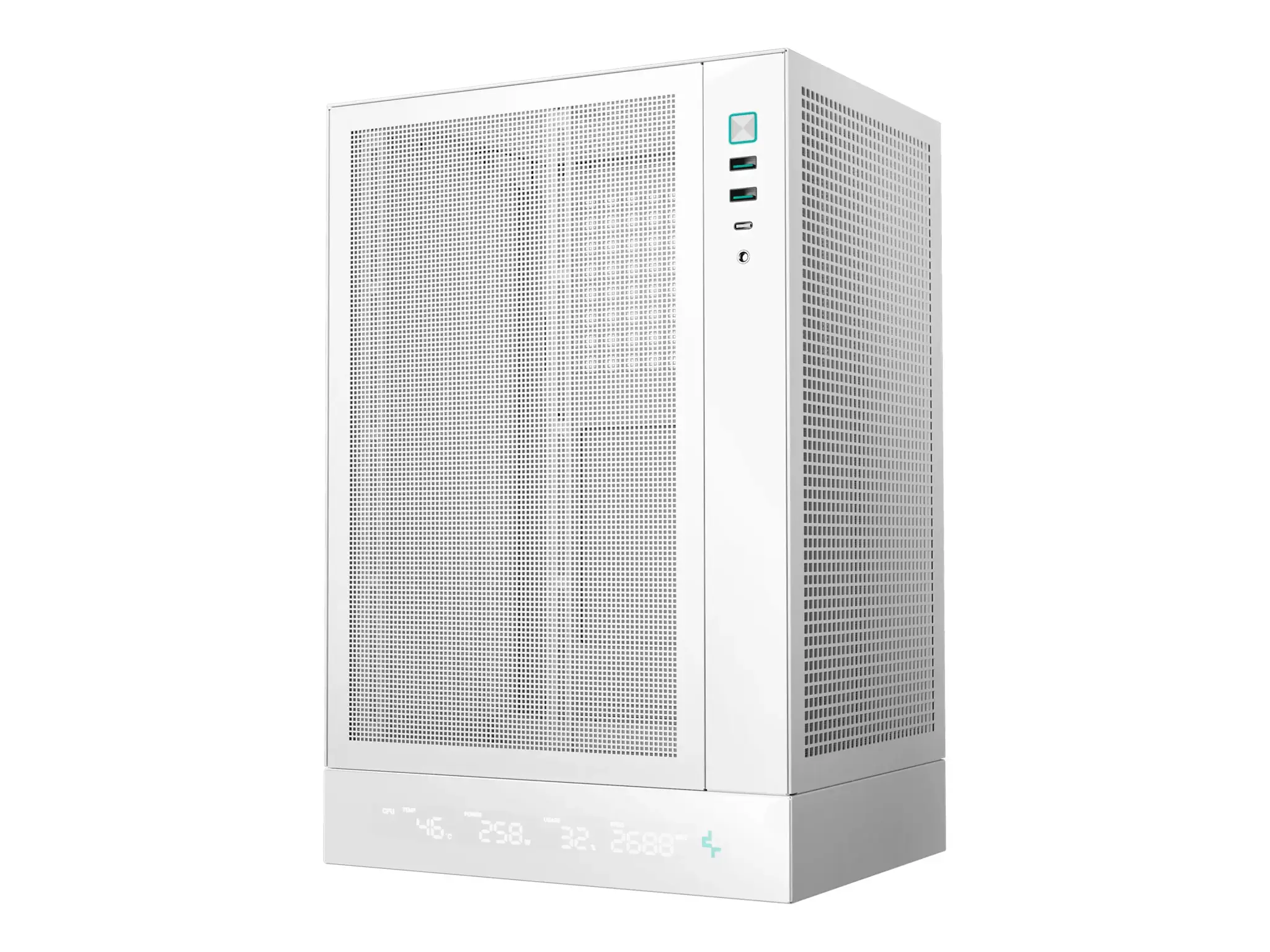 Deepcool PC Gaming Case | CH170 DIGITAL | White | Mini ITX | ATX PS2