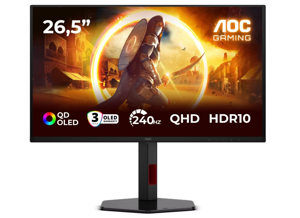 AOC | Q27G4ZDR | 27 " | QD-OLED | QHD | 16:9 | 240 Hz | 0.03 ms | 2560 x 1440 pixels | 400 cd/m² | …