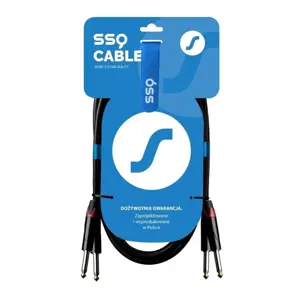 SSQ JMJM3 - Cable 2x Jack mono 6,3 mm - 2x Jack mono 6,3 mm, 3 m