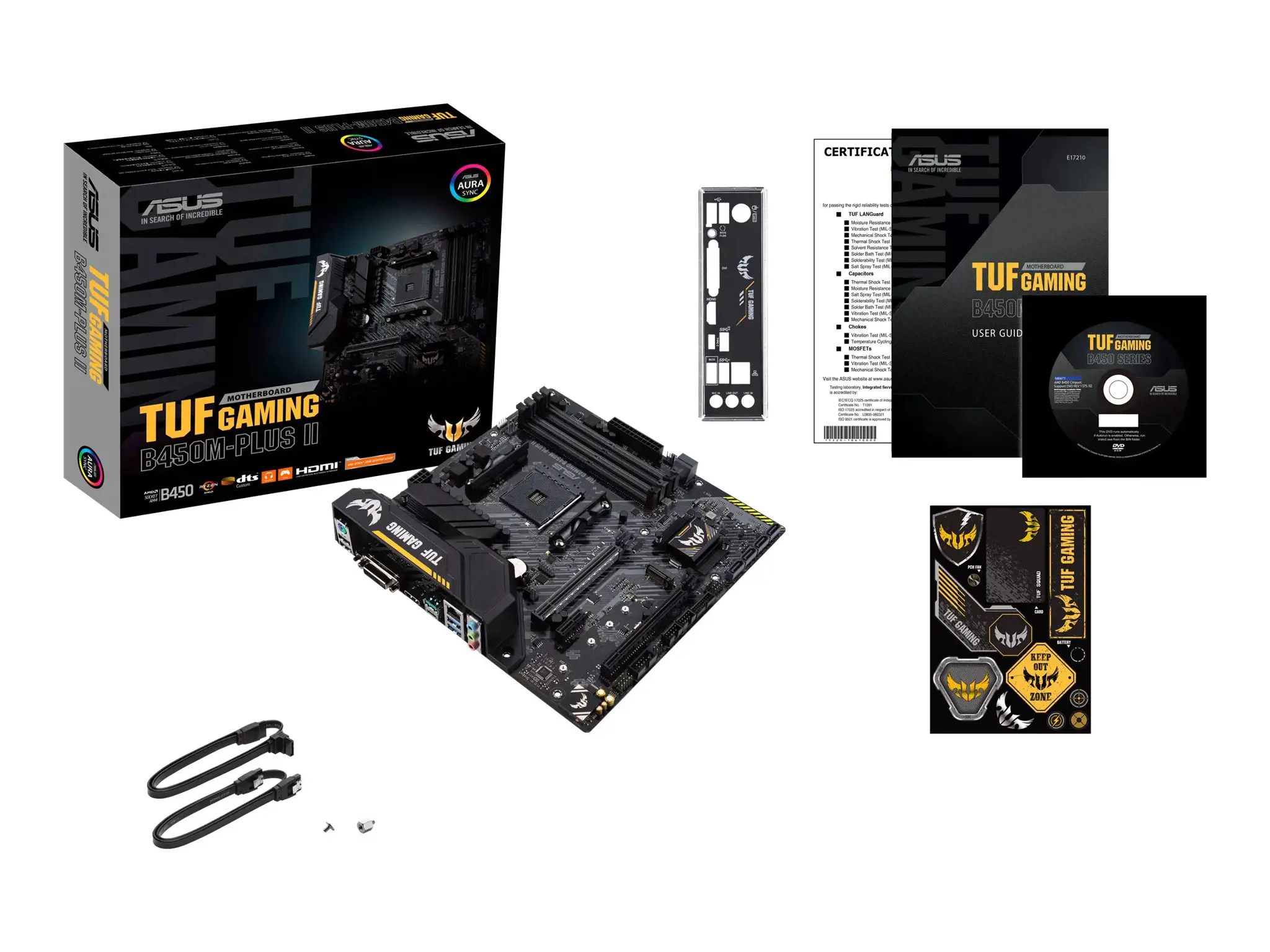 ASUS TUF Gaming B450M-Plus II, AMD, Socket AM4, AMD Ryzen™ 3, 2 kartos AMD Ryzen™ 3, 3 kartos AMD Ryzen™ 3, 3 kartos AMD Ryzen™ 3, AMD Ryzen™ 5, 2..., DDR4-SDRAM, 128 GB, DIMM