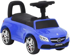 Paspiriamas vaikiškas automobilis Mercedes-Benz C63, mėlynas