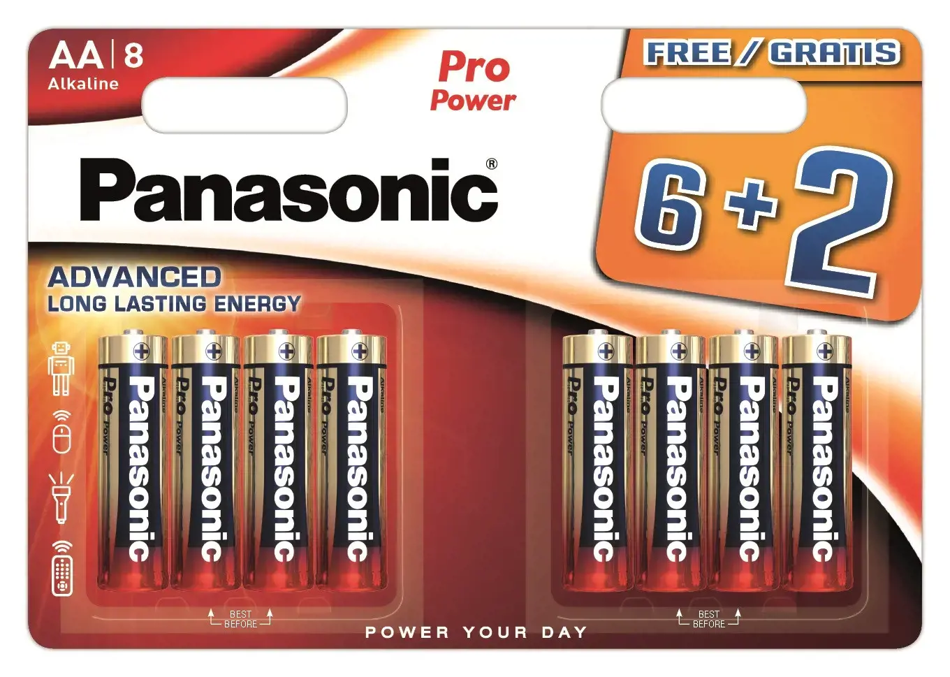 "Panasonic Pro Power" akumuliatorius LR6PPG/8BW (6+2)