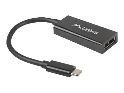 LANBERG AD-UC-DP-01 "Lanberg" adapteris USB TYPE-C(M)-Displayport(F) 15 cm juodas