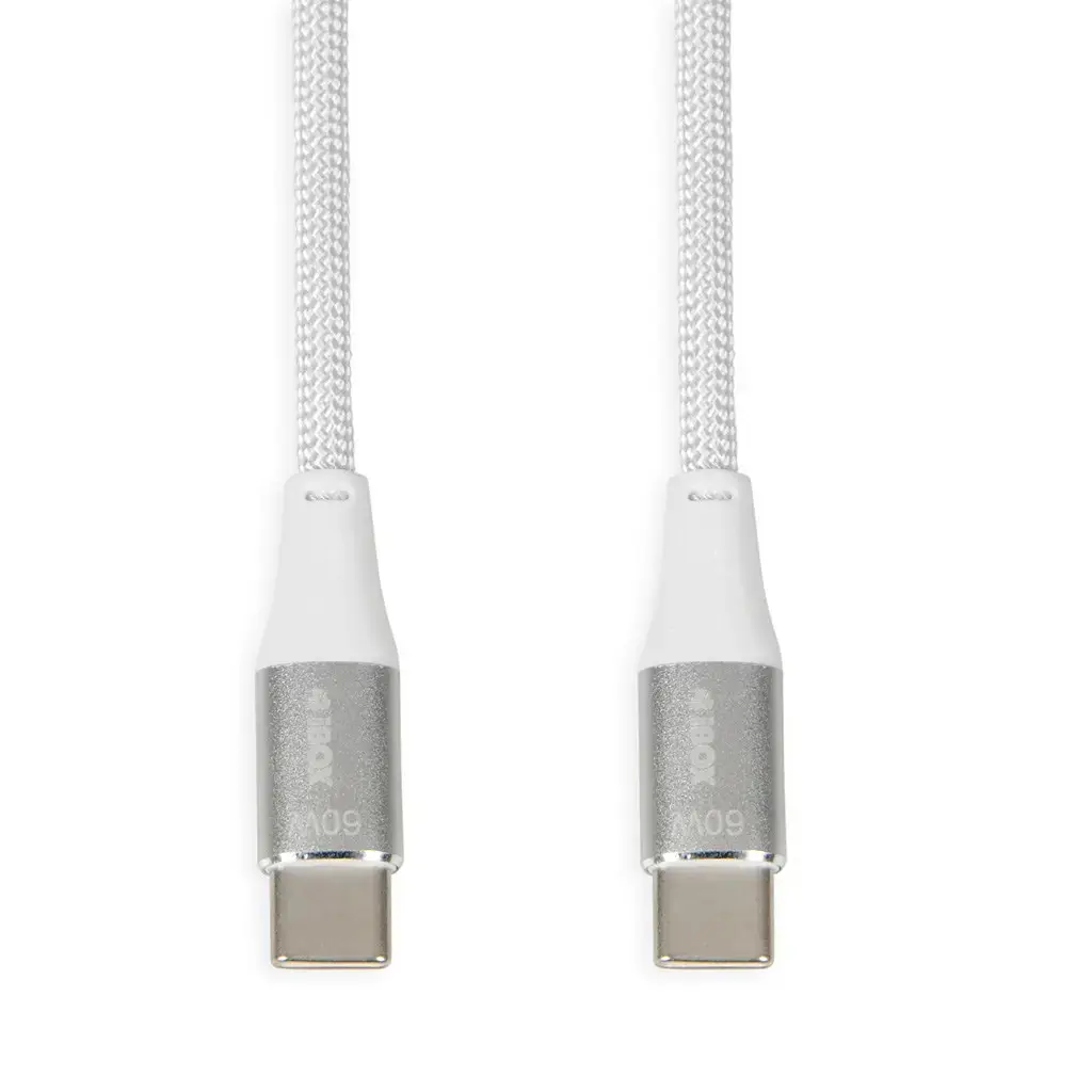 "I-BOX" USB TYPE-C 60W 2M PD/QC KABELIS, BALTAS