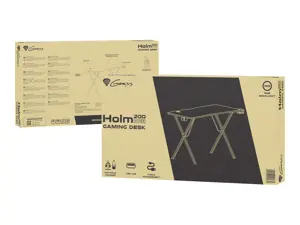 Žaidimų stalas Natec Genesis Holm 200 RGB, Juoda