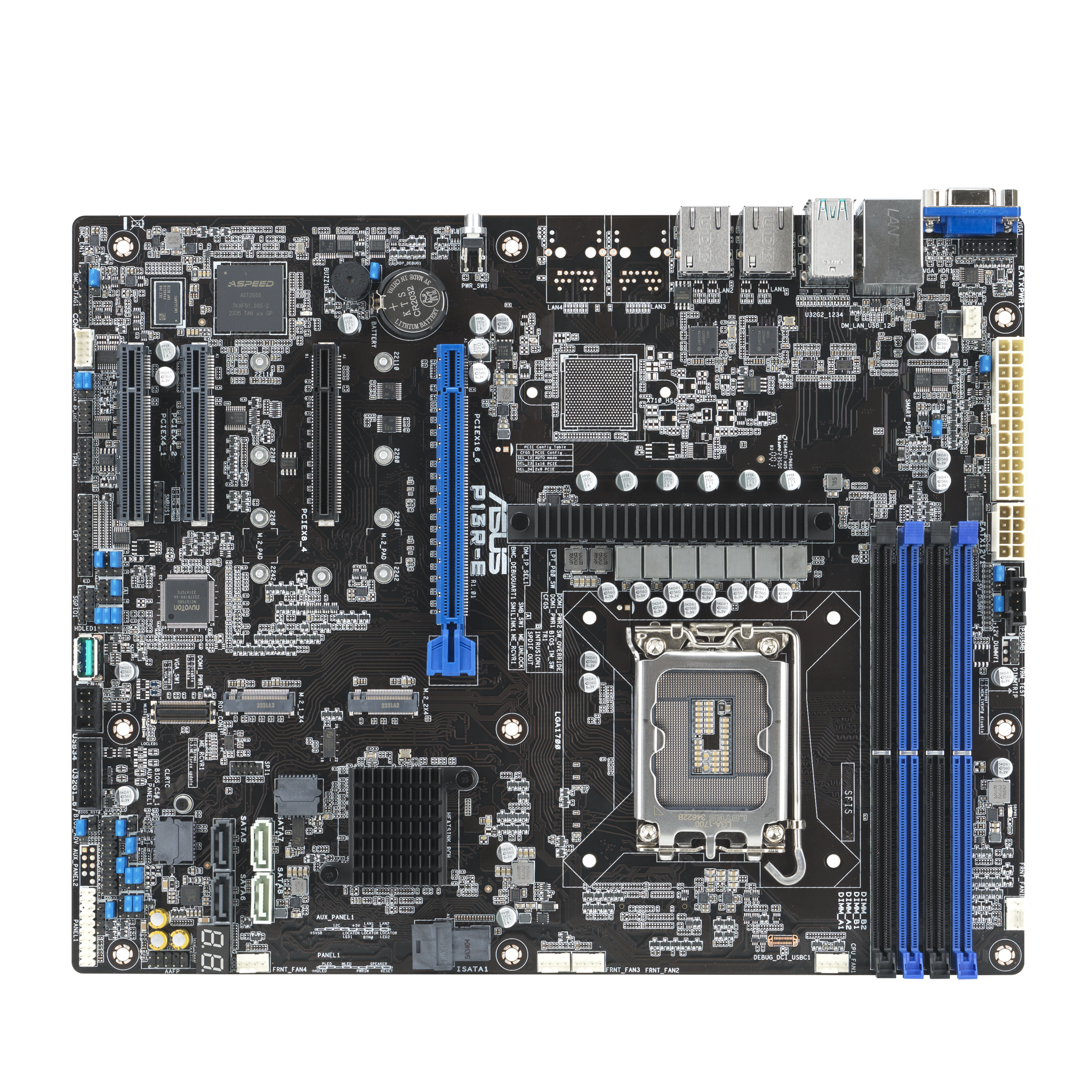 ASUS P13R-E, Intel, LGA 1700, Intel® Pentium®, Intel Xeon E, LGA 1700, DDR5-SDRAM, 128 GB
