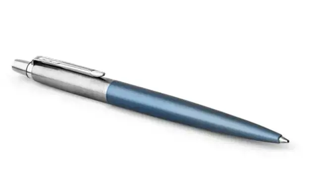Automatinis tušinukas Parker Jotter Waterloo Blue CT Medium Blue.  Su dovanų dėžute