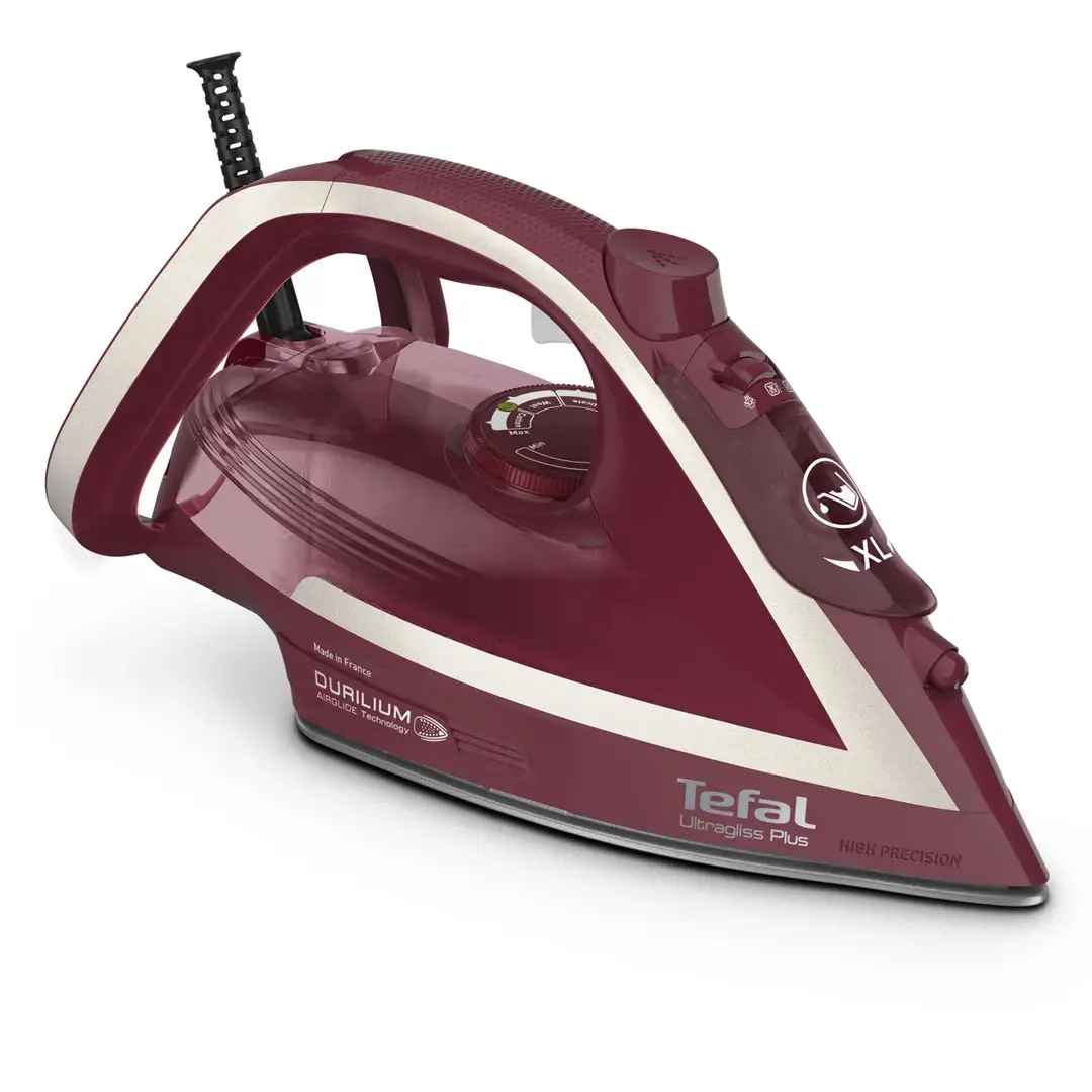Tefal Ultimate Pure FV6820 Steam iron 2800 W Red, Silver