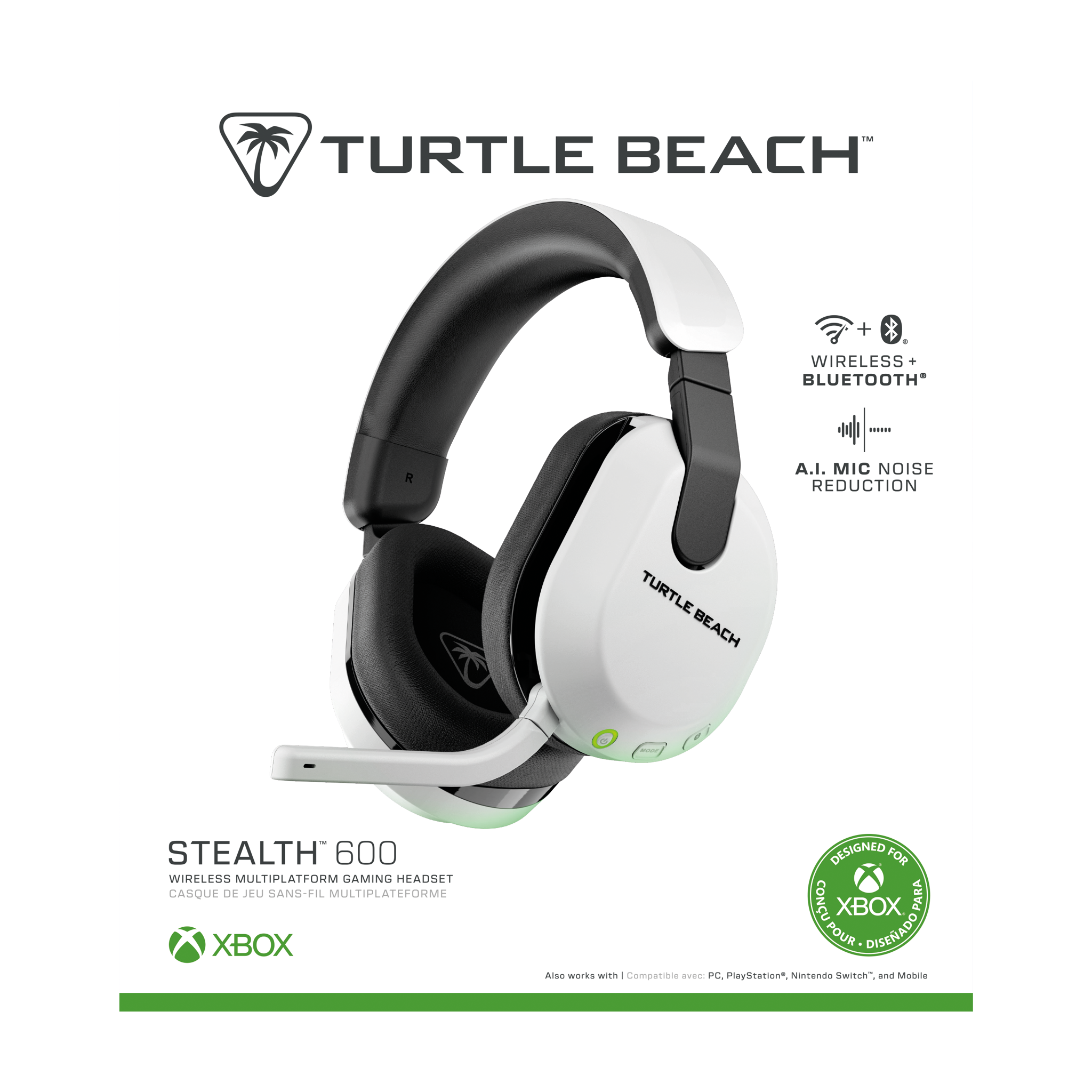 Turtle Beach Stealth 600 Gen 3, Wireless, 20 - 20000 Hz, Gaming, Headset, White