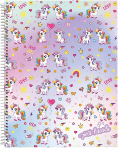 A5 Hard. Sp Bk 80sh Enchanted World Lin