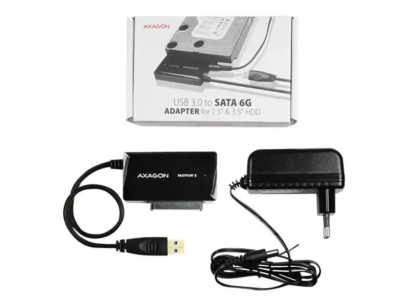 AXAGON ADSA-FP3 USB3.0 - SATA 6G HDD FASTPort3 adapteris su maitinimo šaltiniu