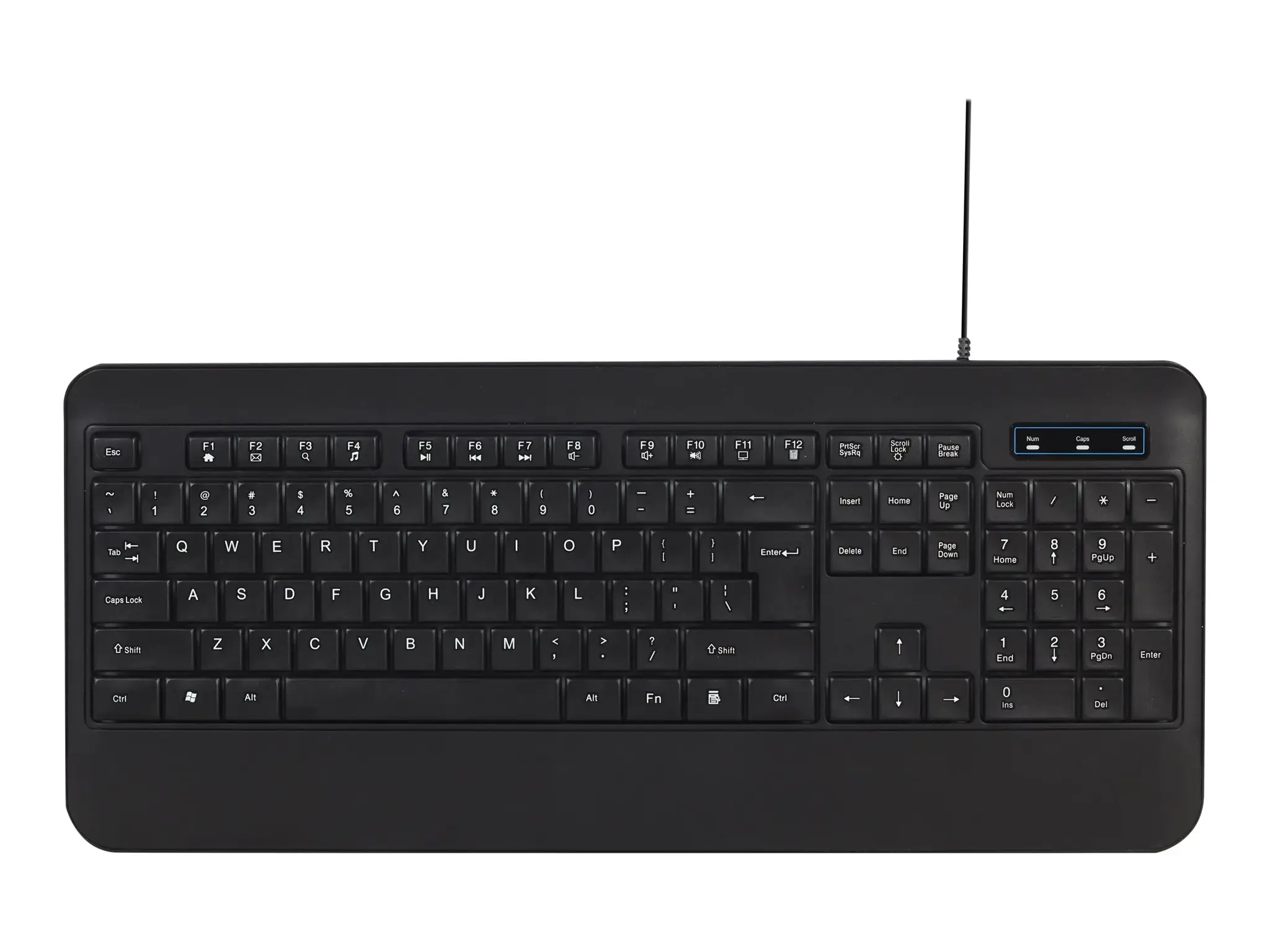 GEMBIRD KB-UML-03 Slim Rainbow backlight multimedijos klaviatūra, juoda, JAV išdėstymo
