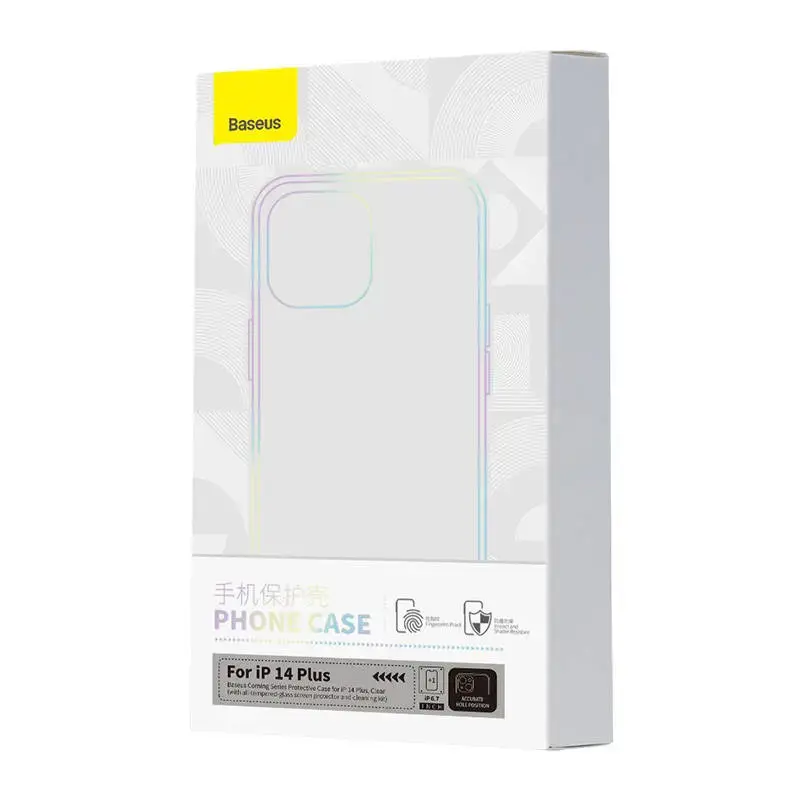 Permatomas dėklas ir grūdinto stiklo rinkinys "Baseus Corning", skirtas "iPhone 14 Plus