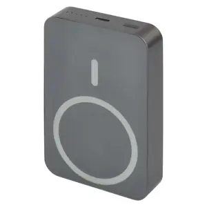 Išorinė baterija EMOS WI 1046, 10 000 mAh 20 W, belaidis įkrovimas, pilka