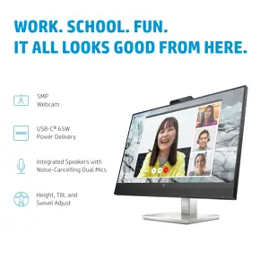 Monitorius HP E-Series E27m G4, 68.6 cm (27"), 2560 x 1440 pixels, Quad HD, 5 ms, Black