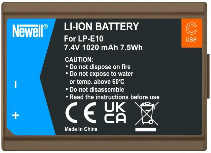 Newell battery Canon LP-E10 USB-C