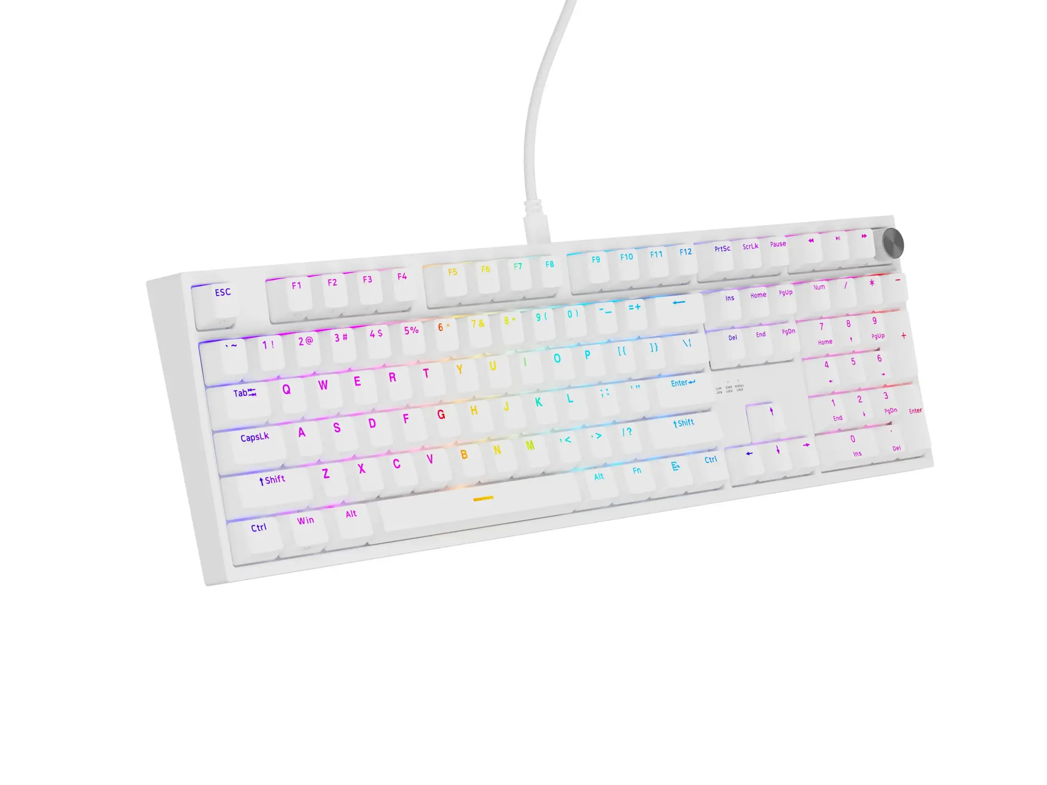 Genesis Thor 404 | Mechanical Gaming Keyboard | Wired | US | Outemu Peach Silent | White
